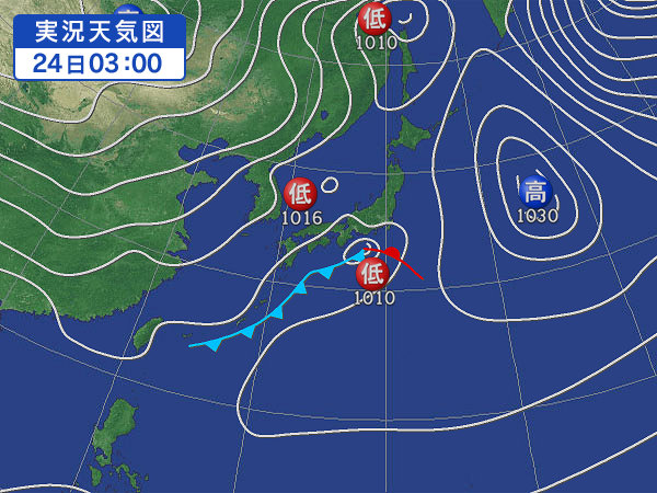 天気図・台風情報＆お知らせ！