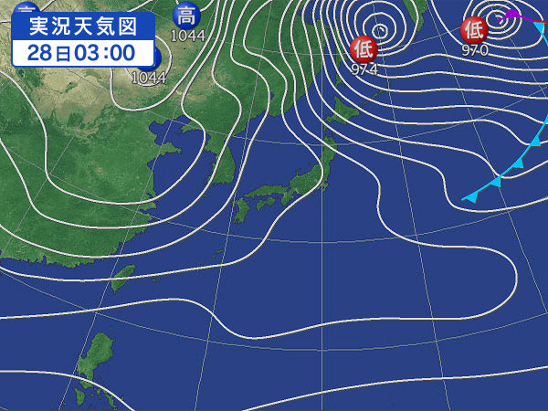 天気図・台風情報＆お知らせ！