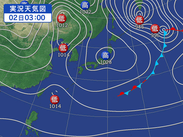 天気図・台風情報＆お知らせ！