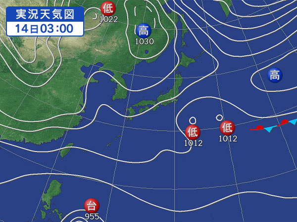 天気図・台風情報＆お知らせ！