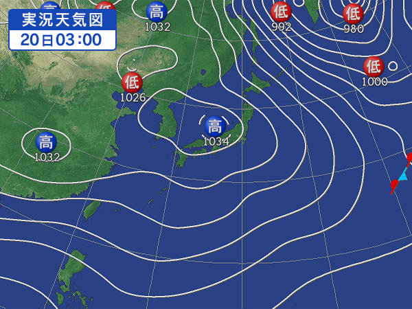 天気図・台風情報＆お知らせ！