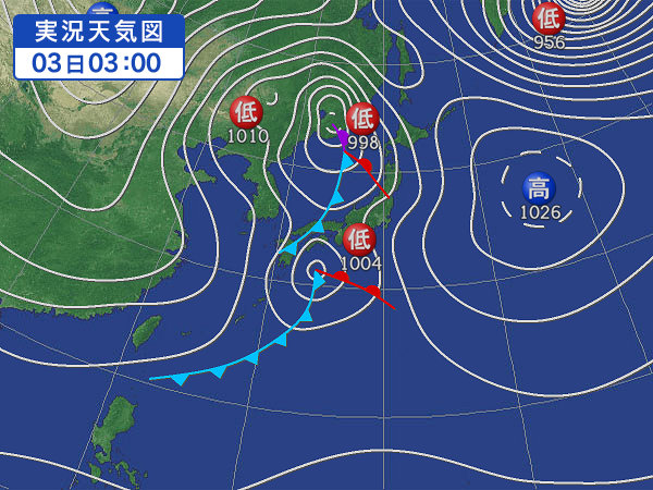 天気図・台風情報＆お知らせ！