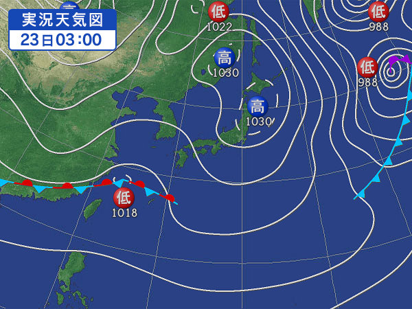 天気図・台風情報＆お知らせ！