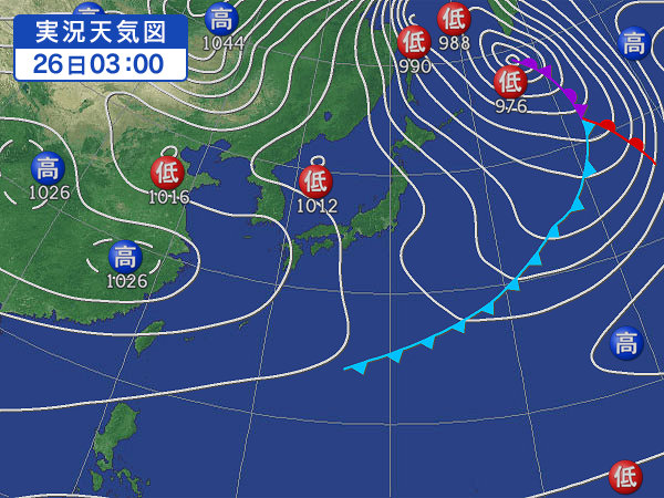 天気図・台風情報＆お知らせ！