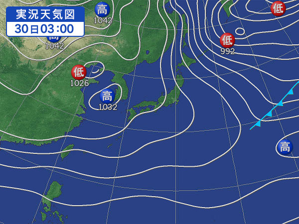 天気図・台風情報＆お知らせ！