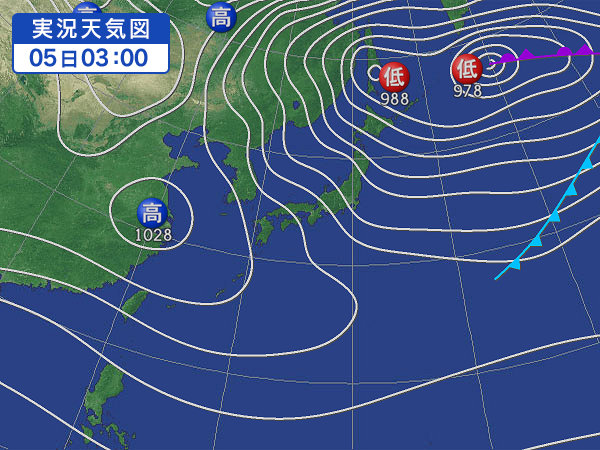 天気図・台風情報＆お知らせ！
