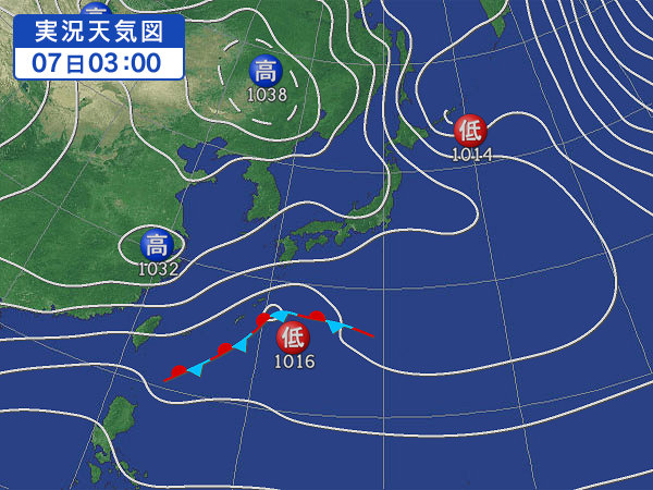 天気図・台風情報＆お知らせ！