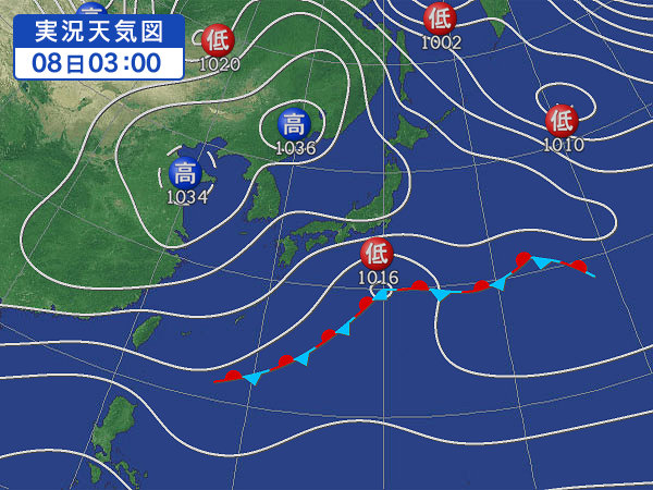 天気図・台風情報＆お知らせ！