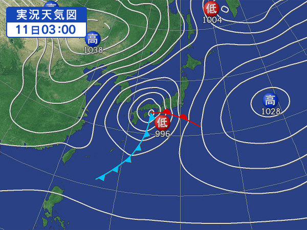 天気図・台風情報＆お知らせ！