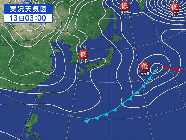 天気図・台風情報＆お知らせ！