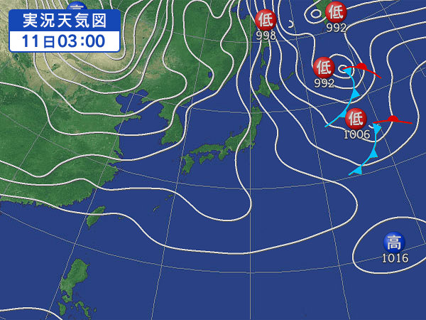 天気図・台風情報＆お知らせ！