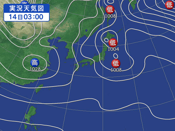 天気図・台風情報＆お知らせ！