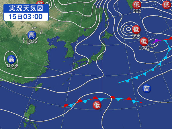 天気図・台風情報＆お知らせ！