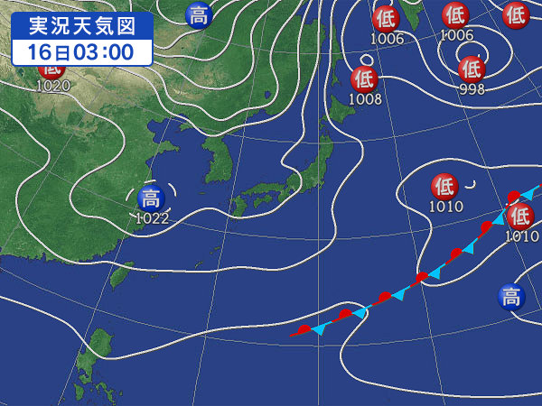 天気図・台風情報＆お知らせ！