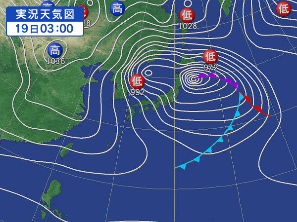 天気図・台風情報＆お知らせ！