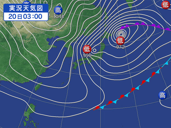 天気図・台風情報＆お知らせ！