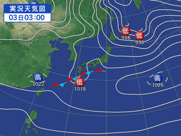 天気図・台風情報＆お知らせ！