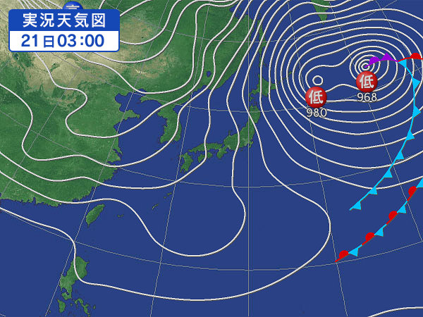 天気図・台風情報＆お知らせ！