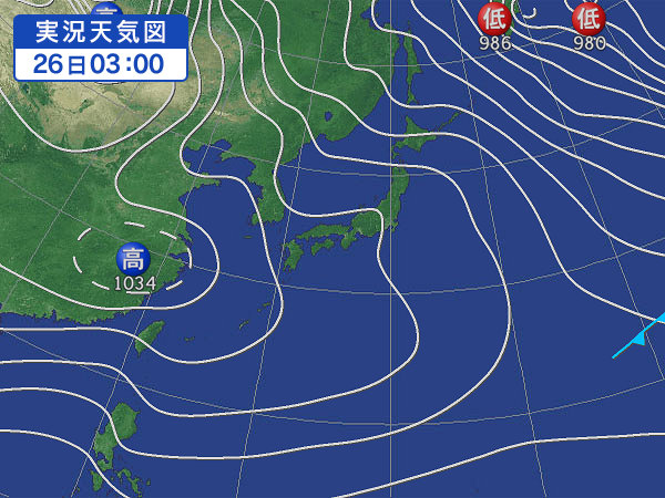 天気図・台風情報＆お知らせ！