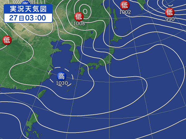 天気図・台風情報＆お知らせ！