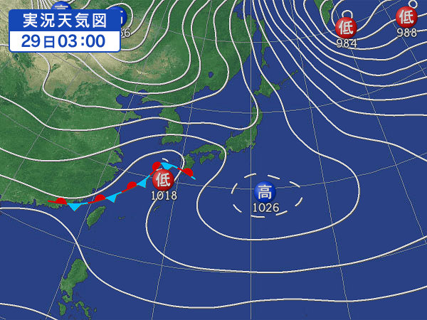 天気図・台風情報＆お知らせ！