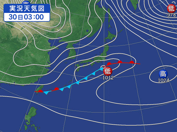 天気図・台風情報＆お知らせ！