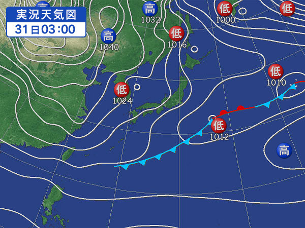 天気図・台風情報＆お知らせ！