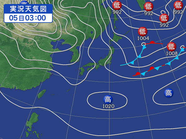 天気図・台風情報＆お知らせ！