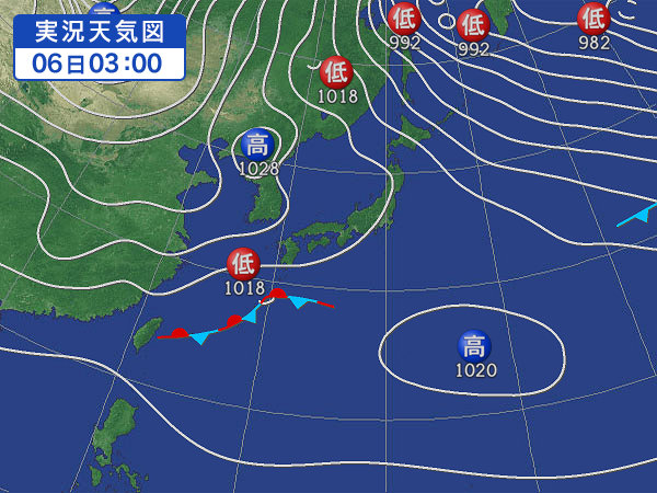 天気図・台風情報＆お知らせ！