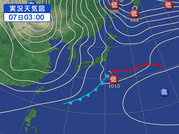 天気図・台風情報＆お知らせ！