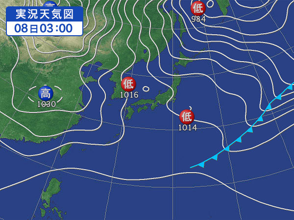 天気図・台風情報＆お知らせ！