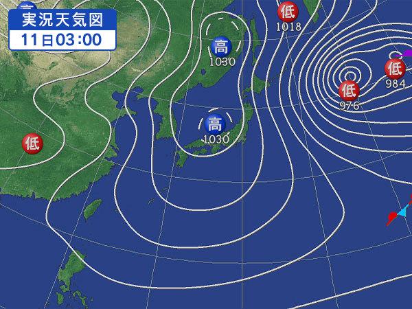 天気図・台風情報＆お知らせ！
