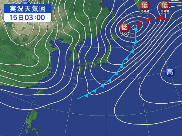天気図・台風情報＆お知らせ！