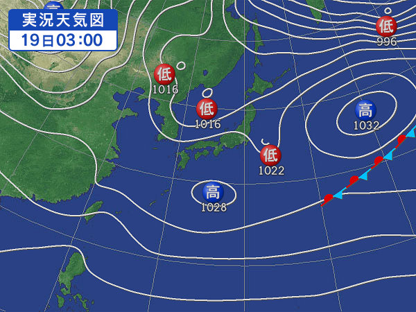 天気図・台風情報＆お知らせ！