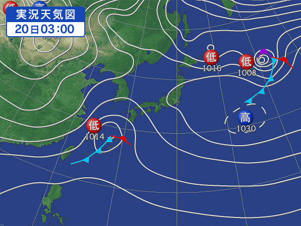 天気図・台風情報＆お知らせ！