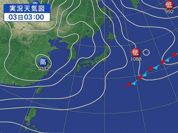 天気図・台風情報＆お知らせ！