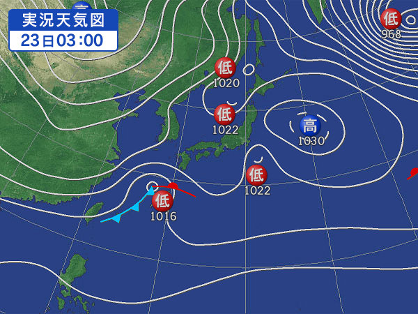 天気図・台風情報＆お知らせ！