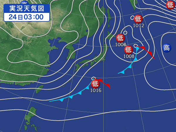 天気図・台風情報＆お知らせ！