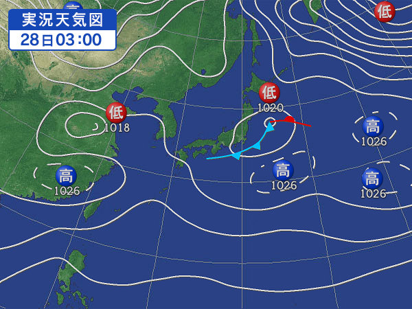 天気図・台風情報＆お知らせ！