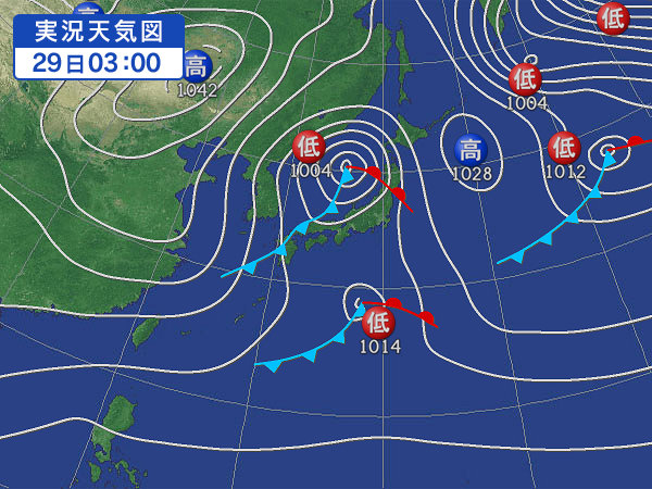 天気図・台風情報＆お知らせ！