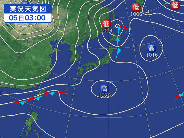 天気図・台風情報＆お知らせ！