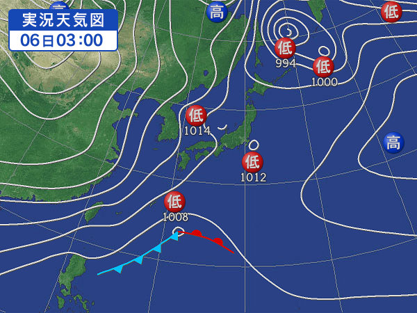 天気図・台風情報＆お知らせ！