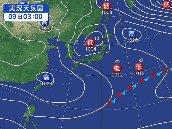 天気図・台風情報＆お知らせ！