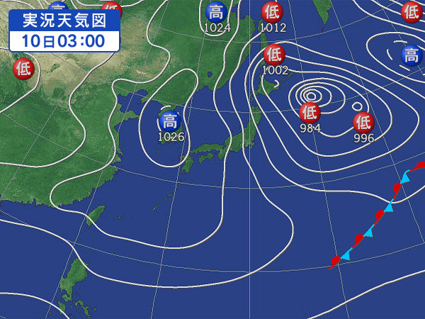 天気図・台風情報＆お知らせ！