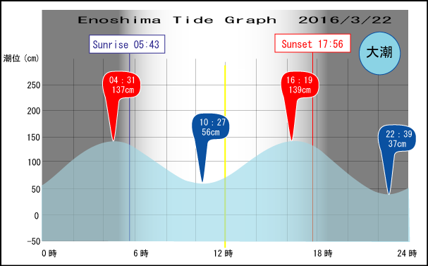 Jerry　の　Tide gragh Enoshima　