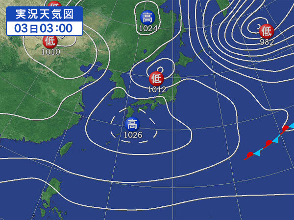 天気図・台風情報＆お知らせ！
