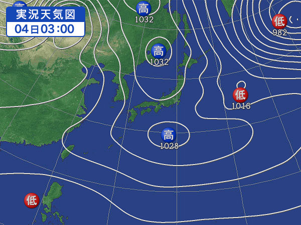 天気図・台風情報＆お知らせ！