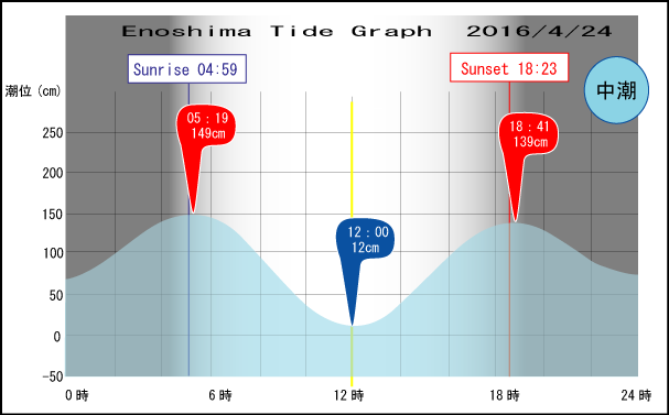 Jerry　の　Tide gragh Enoshima　
