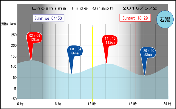 Jerry　の　Tide gragh Enoshima　