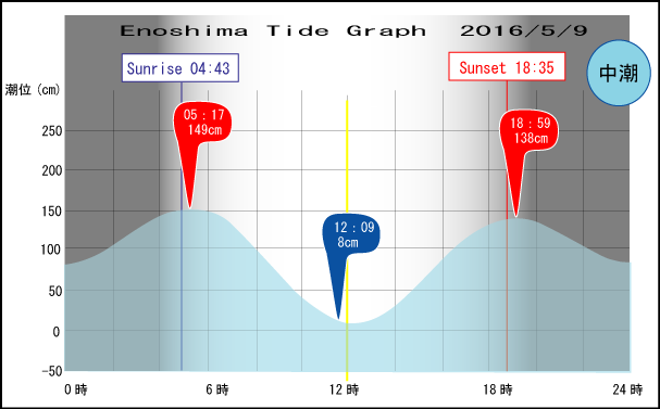 Jerry　の　Tide gragh Enoshima　